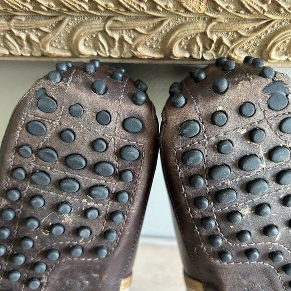 Tod’s Men’s Leather Driving Loafers, Moccasin Style Size 8, Made in Italy, Brown main image 14